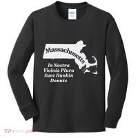 Click Hole Massachusetts In Nostra Vicinia Plura Sunt Dunkin Donuts Kids Long Sleeve Shirt thumb 0