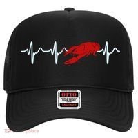 Crawfish Heartbeat Mardi Gras Lobster Season Boil Crew Gift Hat thumb 0