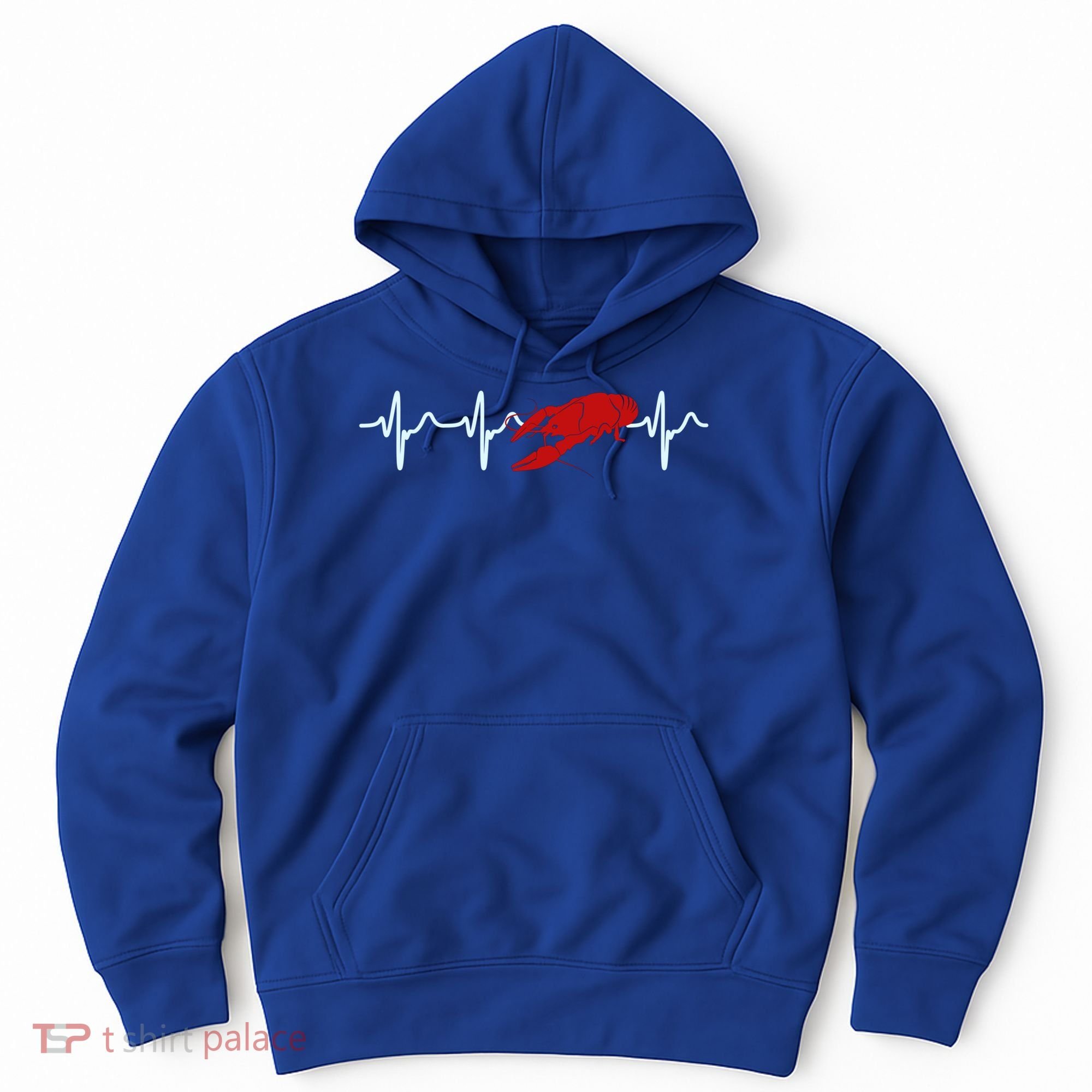 Crawfish Heartbeat Mardi Gras Lobster Season Boil Crew Gift Hoodie