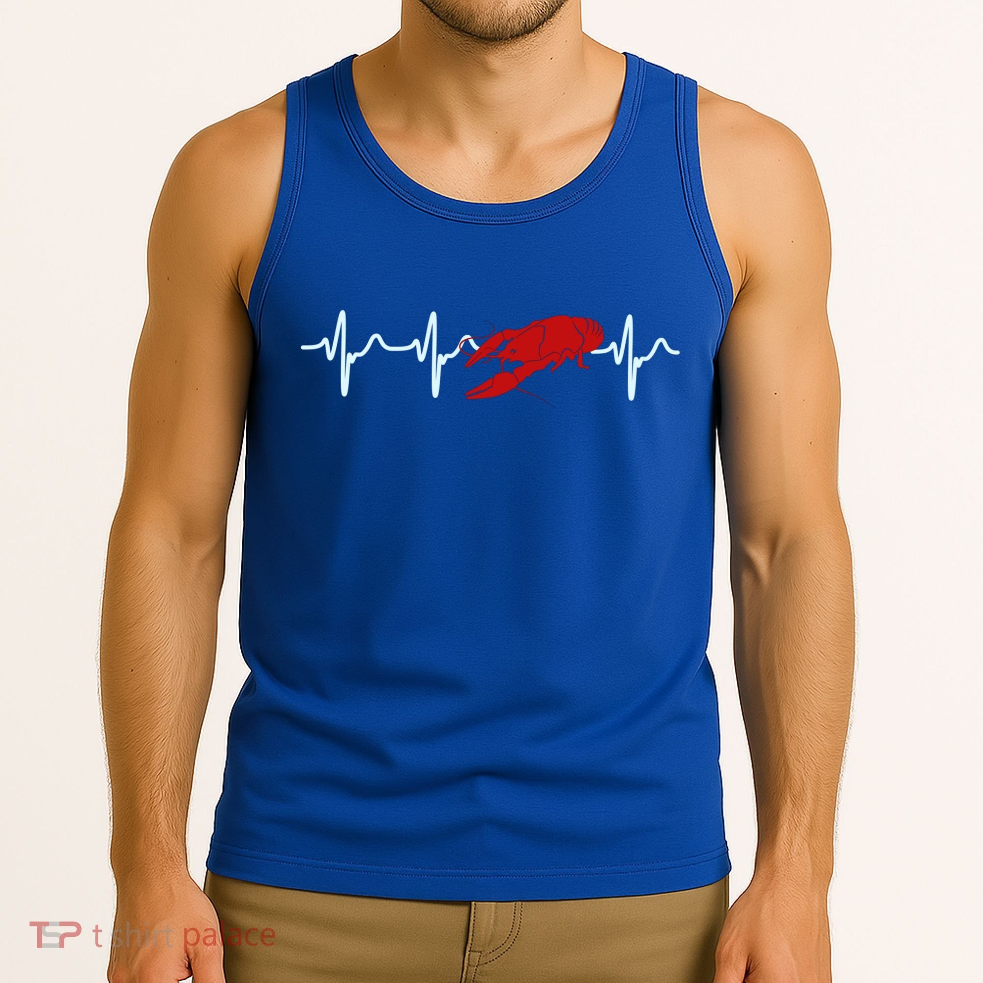Crawfish Heartbeat Mardi Gras Lobster Season Boil Crew Gift Tank Top