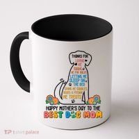 Cute Happy Mother's Day Best Dog Mom Coffee Mug thumb 0