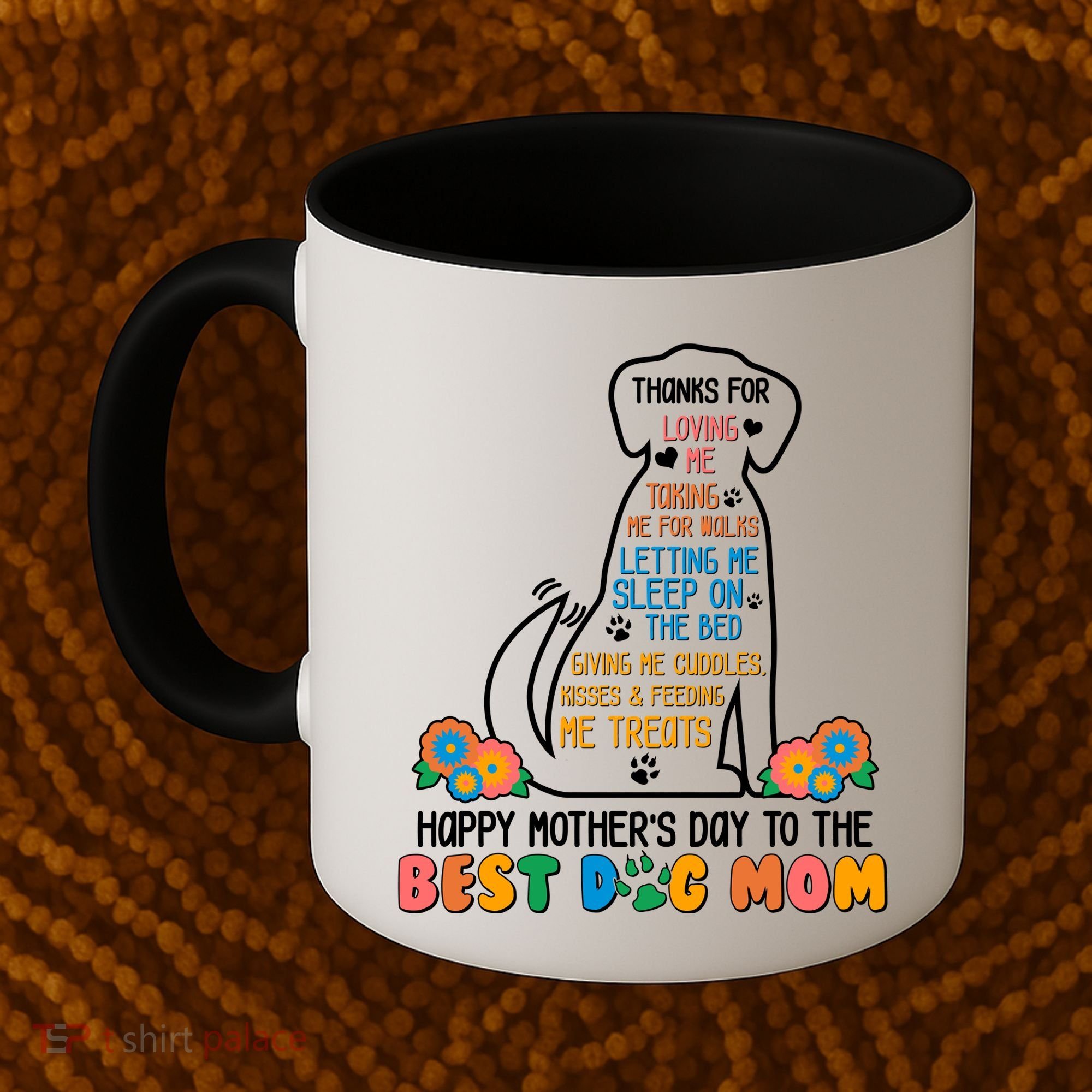 Cute Happy Mother's Day Best Dog Mom Coffee Mug