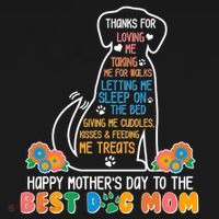 Cute Happy Mother's Day Best Dog Mom Women's Hoodie thumb 2