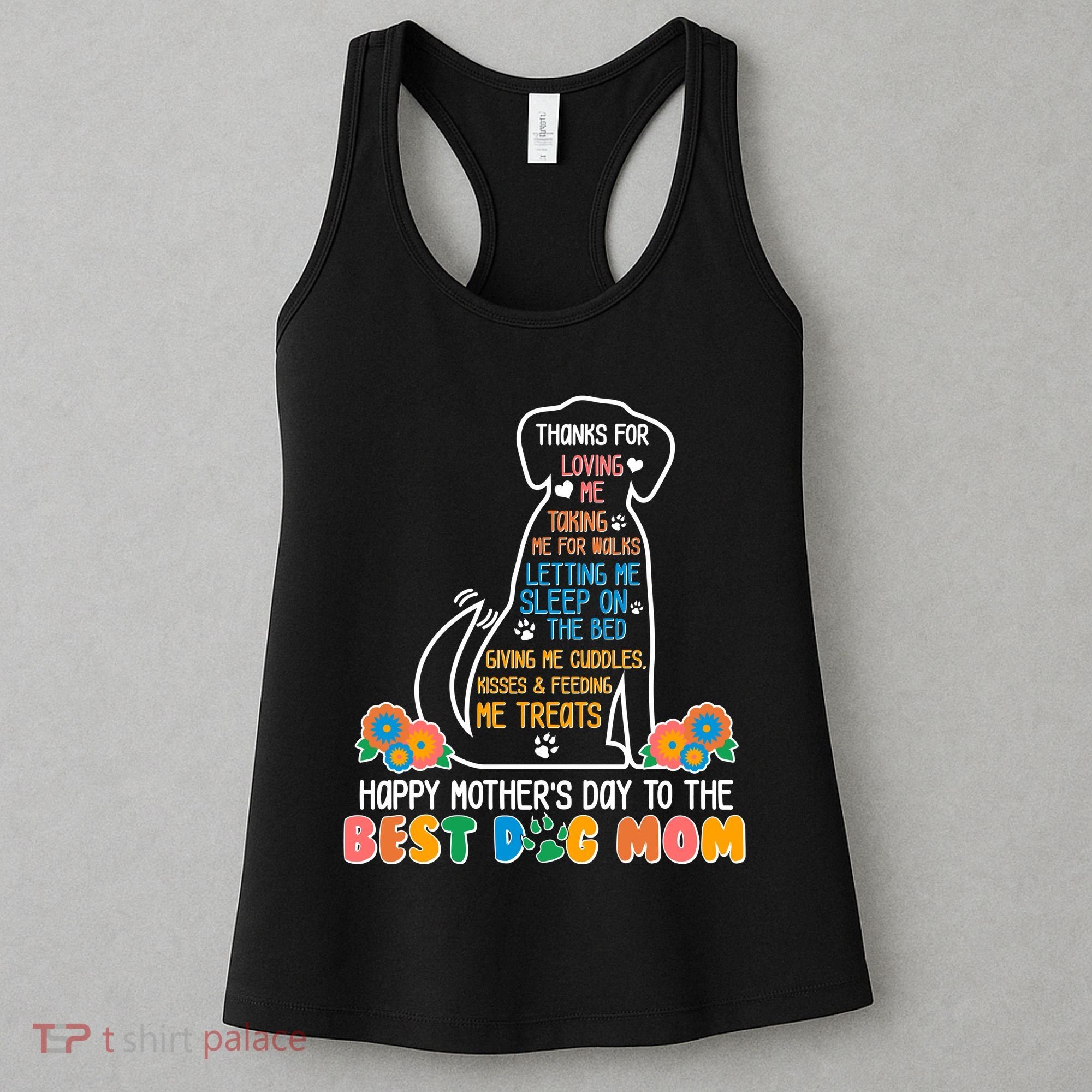 Cute Happy Mother's Day Best Dog Mom Women's Tank Top