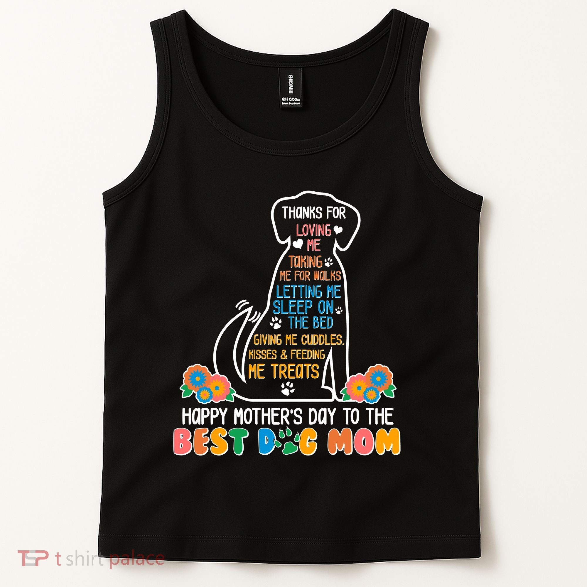 Cute Happy Mother's Day Best Dog Mom Tank Top