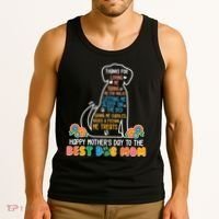 Cute Happy Mother's Day Best Dog Mom Tank Top thumb 3
