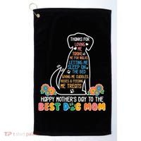 Cute Happy Mother's Day Best Dog Mom Golf Towel thumb 0