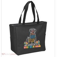 Cute Happy Mother's Day Best Dog Mom Tote Bag thumb 2