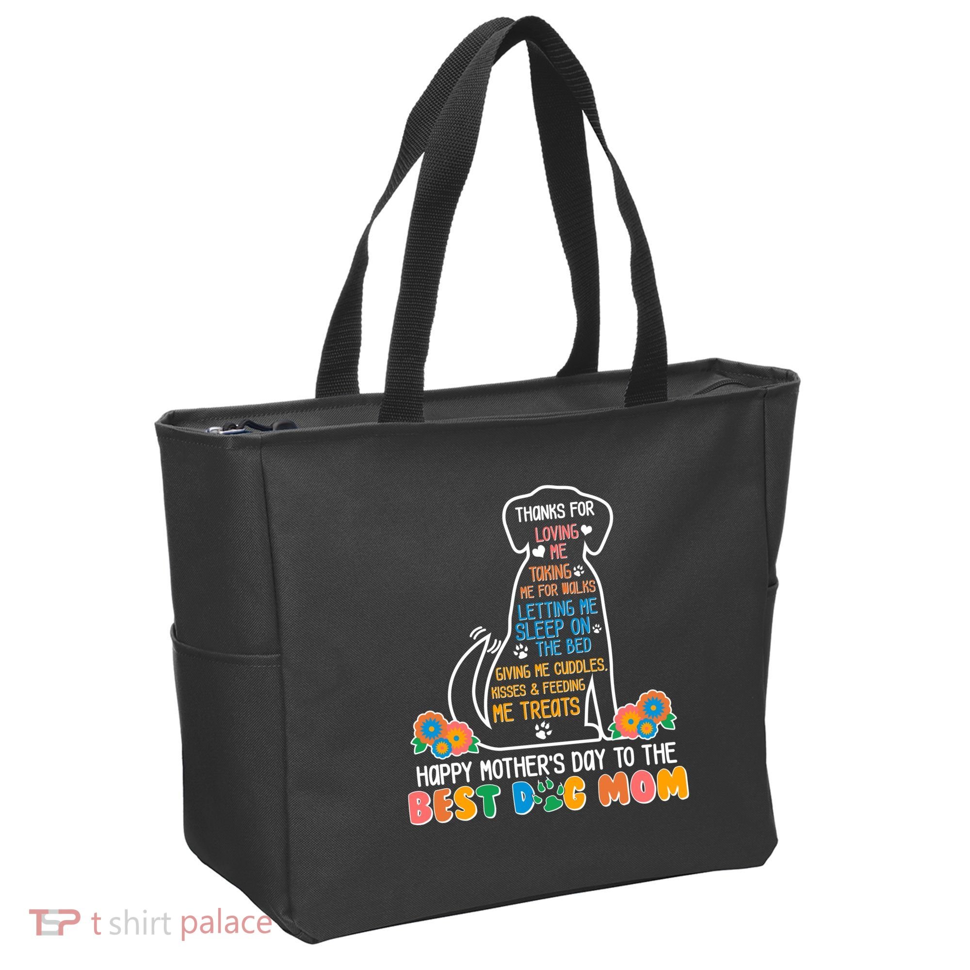 Cute Happy Mother's Day Best Dog Mom Tote Bag