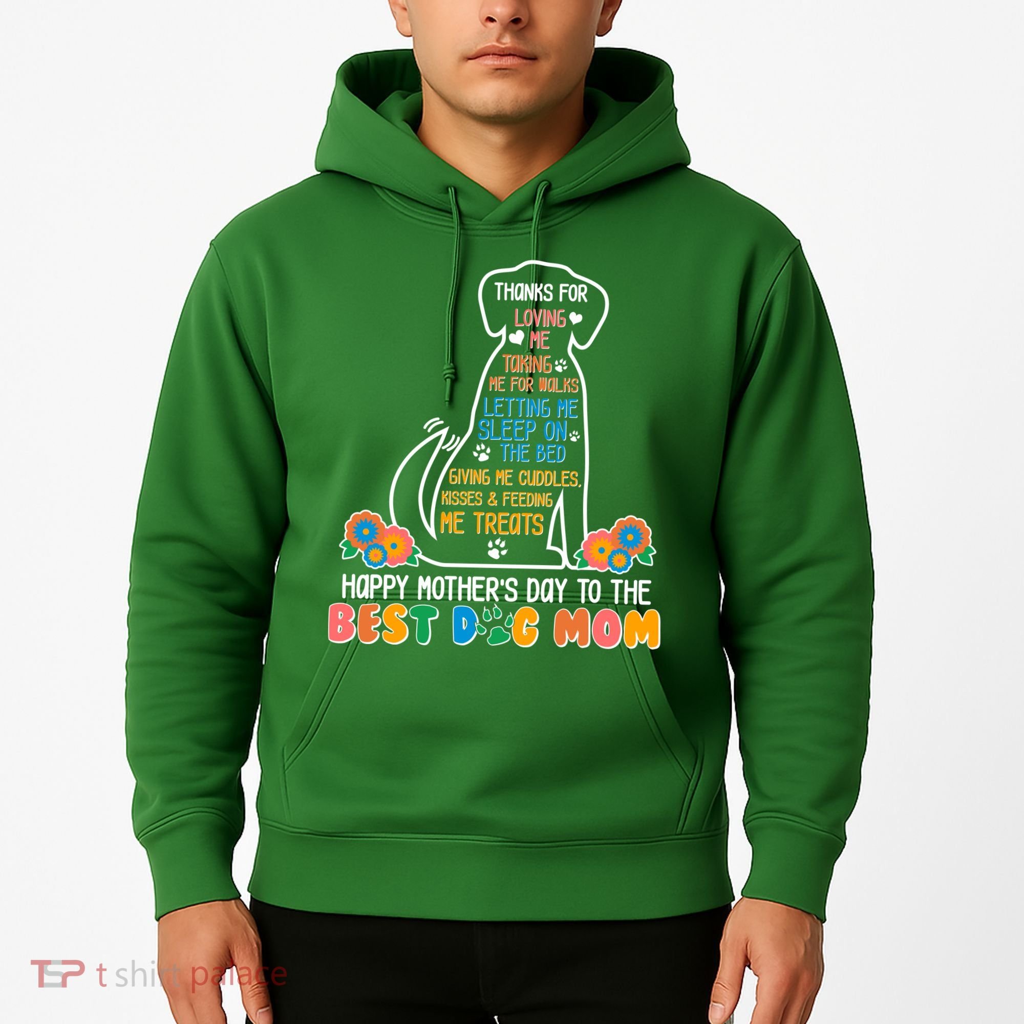 Cute Happy Mother's Day Best Dog Mom Hoodie