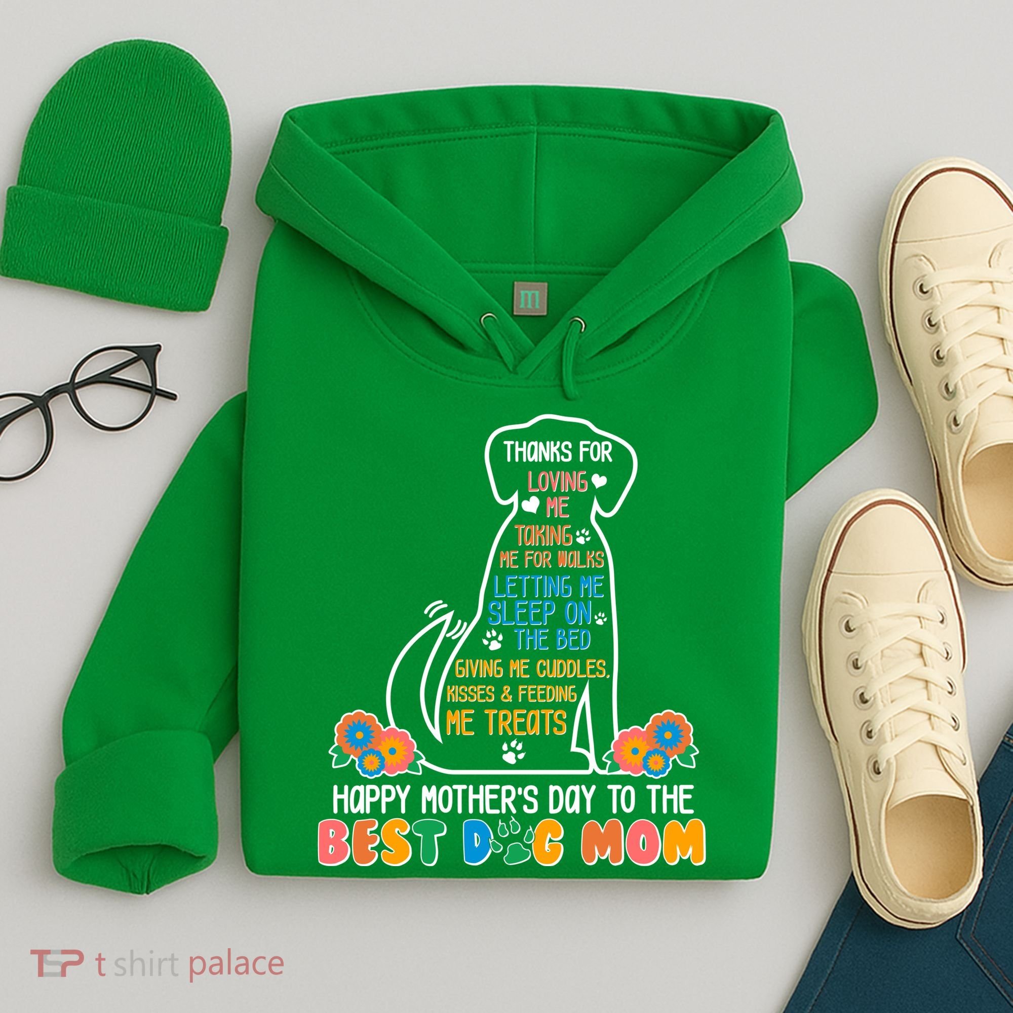 Cute Happy Mother's Day Best Dog Mom Hoodie