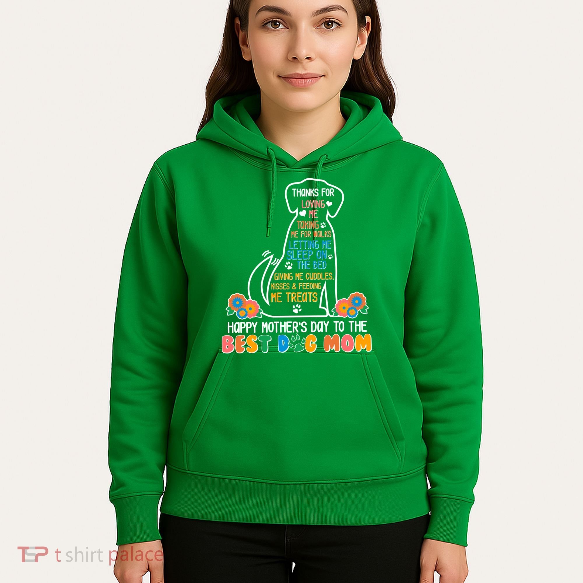 Cute Happy Mother's Day Best Dog Mom Hoodie