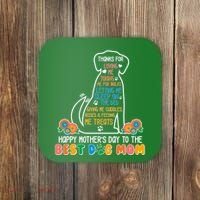 Cute Happy Mother's Day Best Dog Mom Coaster thumb 0