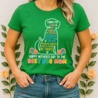 Cute Happy Mother's Day Best Dog Mom Women's T-Shirt thumb 2
