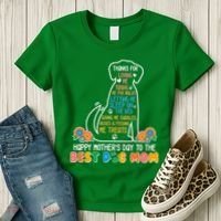 Cute Happy Mother's Day Best Dog Mom Women's T-Shirt thumb 3