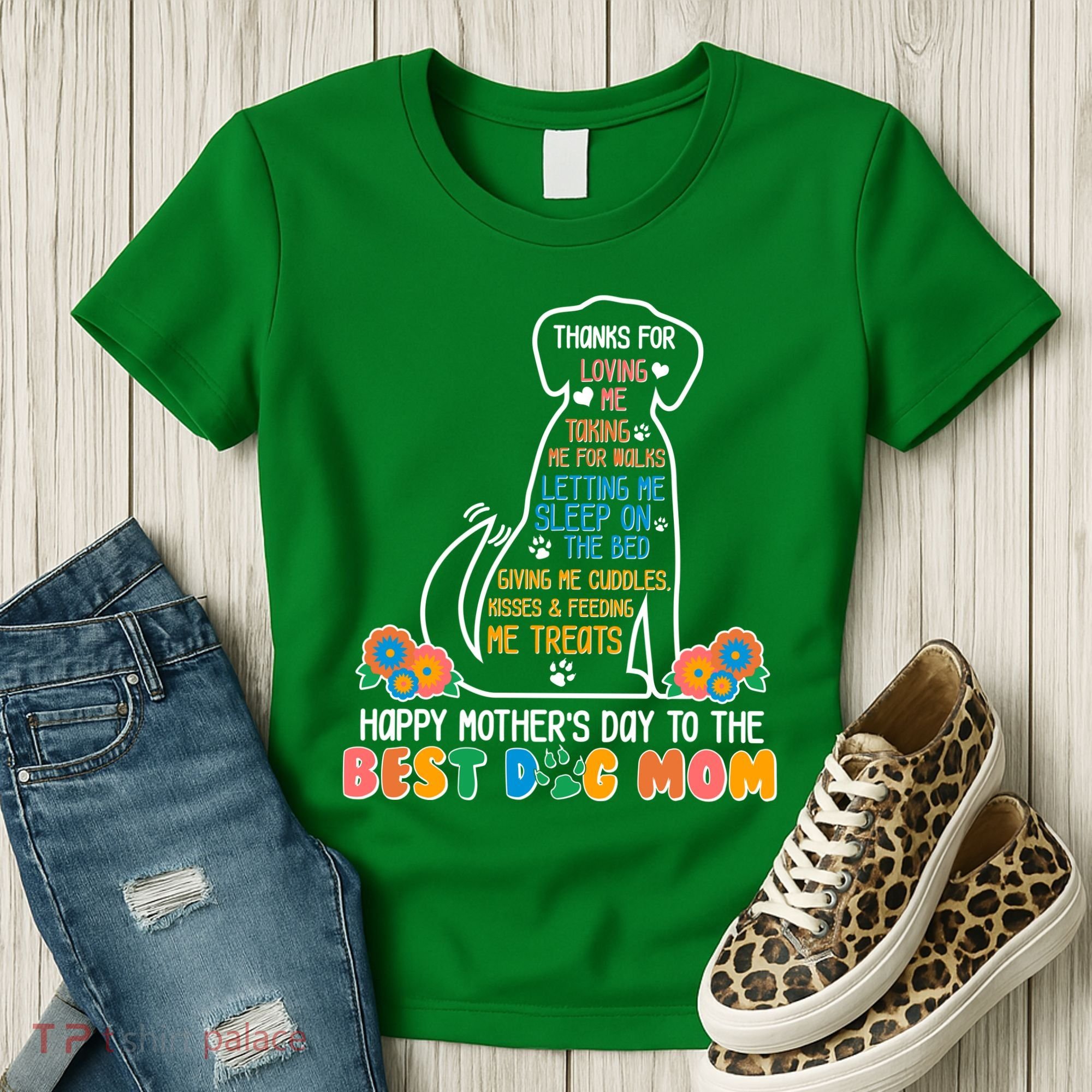Cute Happy Mother's Day Best Dog Mom Women's T-Shirt