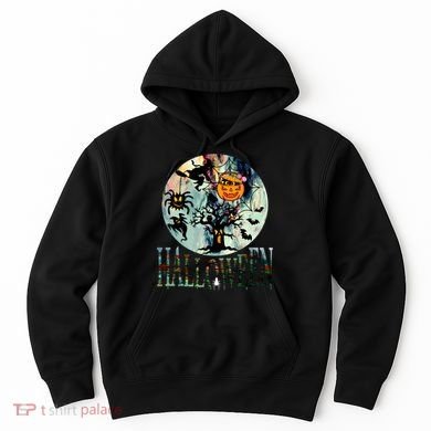 Creepy Halloween Moon Spider Pumpkin Witch Ghost Hoodie