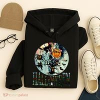 Creepy Halloween Moon Spider Pumpkin Witch Ghost Hoodie thumb 4