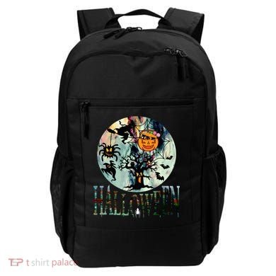 Creepy Halloween Moon Spider Pumpkin Witch Ghost Backpack