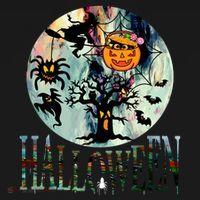 Creepy Halloween Moon Spider Pumpkin Witch Ghost Pajama Set thumb 2