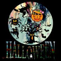 Creepy Halloween Moon Spider Pumpkin Witch Ghost Women's Hoodie thumb 2