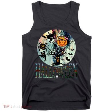 Creepy Halloween Moon Spider Pumpkin Witch Ghost Tank Top