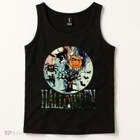 Creepy Halloween Moon Spider Pumpkin Witch Ghost Tank Top thumb 2