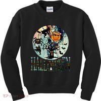 Creepy Halloween Moon Spider Pumpkin Witch Ghost Kids Sweatshirt thumb 0