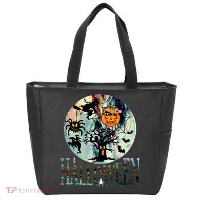 Creepy Halloween Moon Spider Pumpkin Witch Ghost Tote Bag
