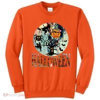 Creepy Halloween Moon Spider Pumpkin Witch Ghost Sweatshirt thumb 0