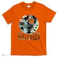 Creepy Halloween Moon Spider Pumpkin Witch Ghost T-Shirt thumb 0