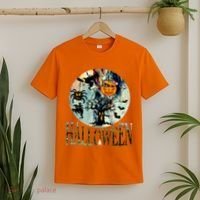 Creepy Halloween Moon Spider Pumpkin Witch Ghost T-Shirt thumb 2