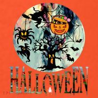 Creepy Halloween Moon Spider Pumpkin Witch Ghost Coaster thumb 2