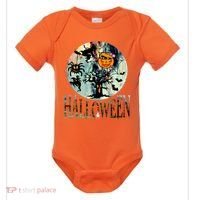 Creepy Halloween Moon Spider Pumpkin Witch Ghost Baby Bodysuit thumb 0