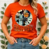 Creepy Halloween Moon Spider Pumpkin Witch Ghost Women's T-Shirt thumb 2