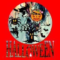 Creepy Halloween Moon Spider Pumpkin Witch Ghost Santa Hat thumb 1