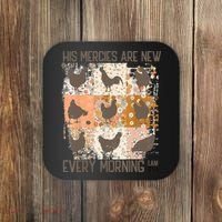 Chicken His Mercies Are New Every Morning Lam 3 23 Coaster thumb 0