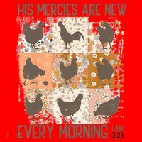 Chicken His Mercies Are New Every Morning Lam 3 23 Santa Hat thumb 1
