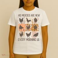 Chicken His Mercies Are New Every Morning Lam 3 23 T-Shirt thumb 4
