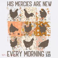 Chicken His Mercies Are New Every Morning Lam 3 23 Women's Hoodie thumb 2