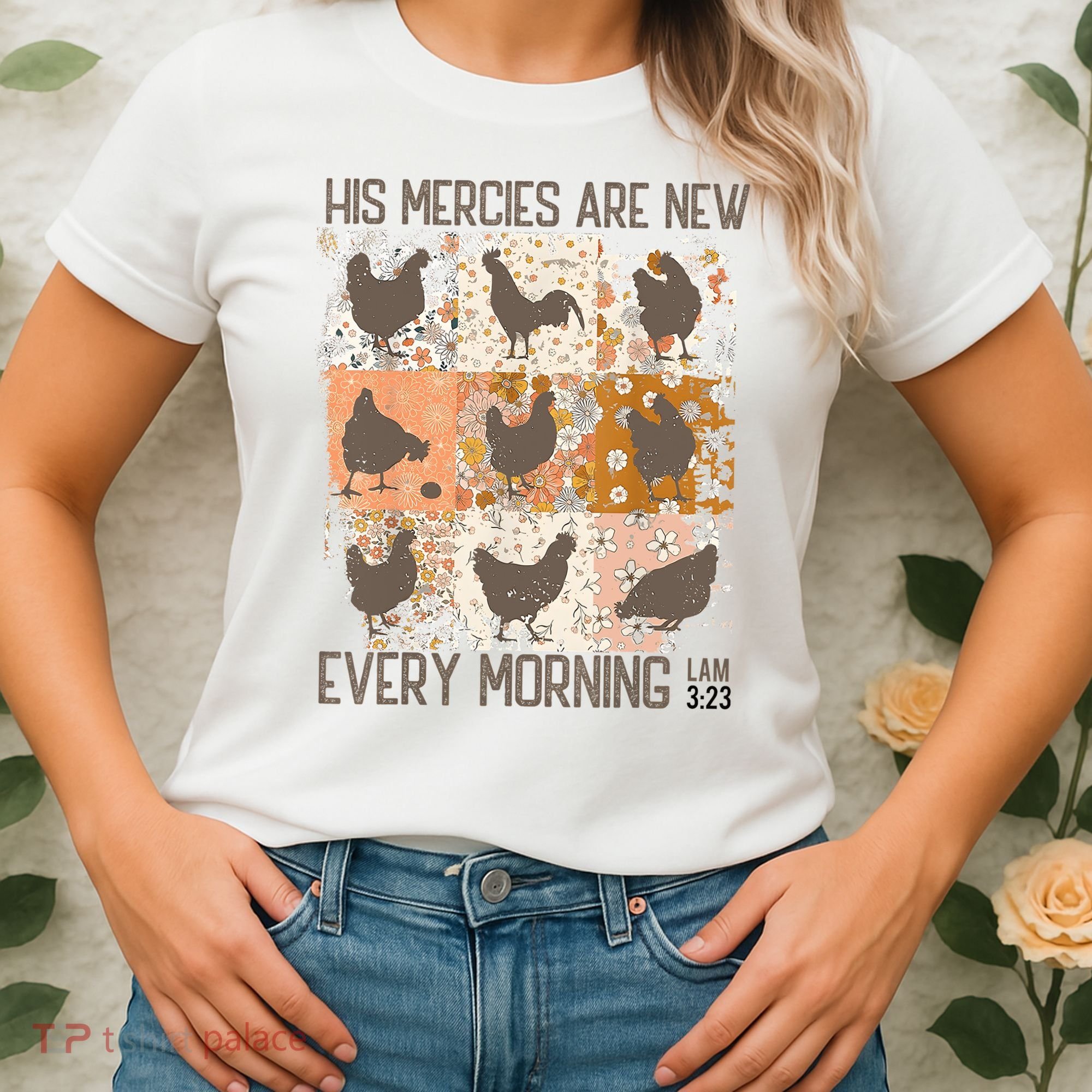 Chicken His Mercies Are New Every Morning Lam 3 23 Women's T-Shirt