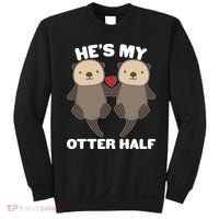 Cute He's My Otter Half Matching Couples Shirts Sweatshirt thumb 0