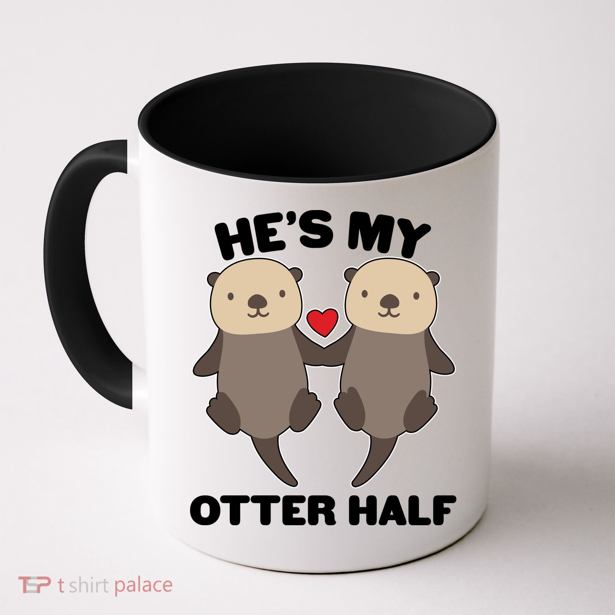Cute He's My Otter Half Matching Couples Shirts Coffee Mug