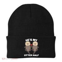 Cute He's My Otter Half Matching Couples Shirts Beanie thumb 0