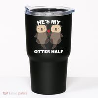 Cute He's My Otter Half Matching Couples Shirts Tumbler thumb 0