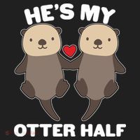 Cute He's My Otter Half Matching Couples Shirts Tumbler thumb 3