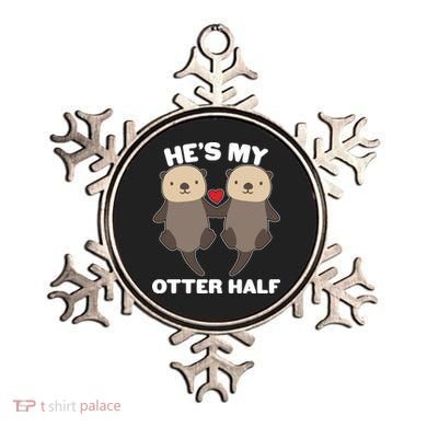 Cute He's My Otter Half Matching Couples Shirts Ornament