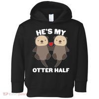 Cute He's My Otter Half Matching Couples Shirts Toddler Hoodie thumb 0