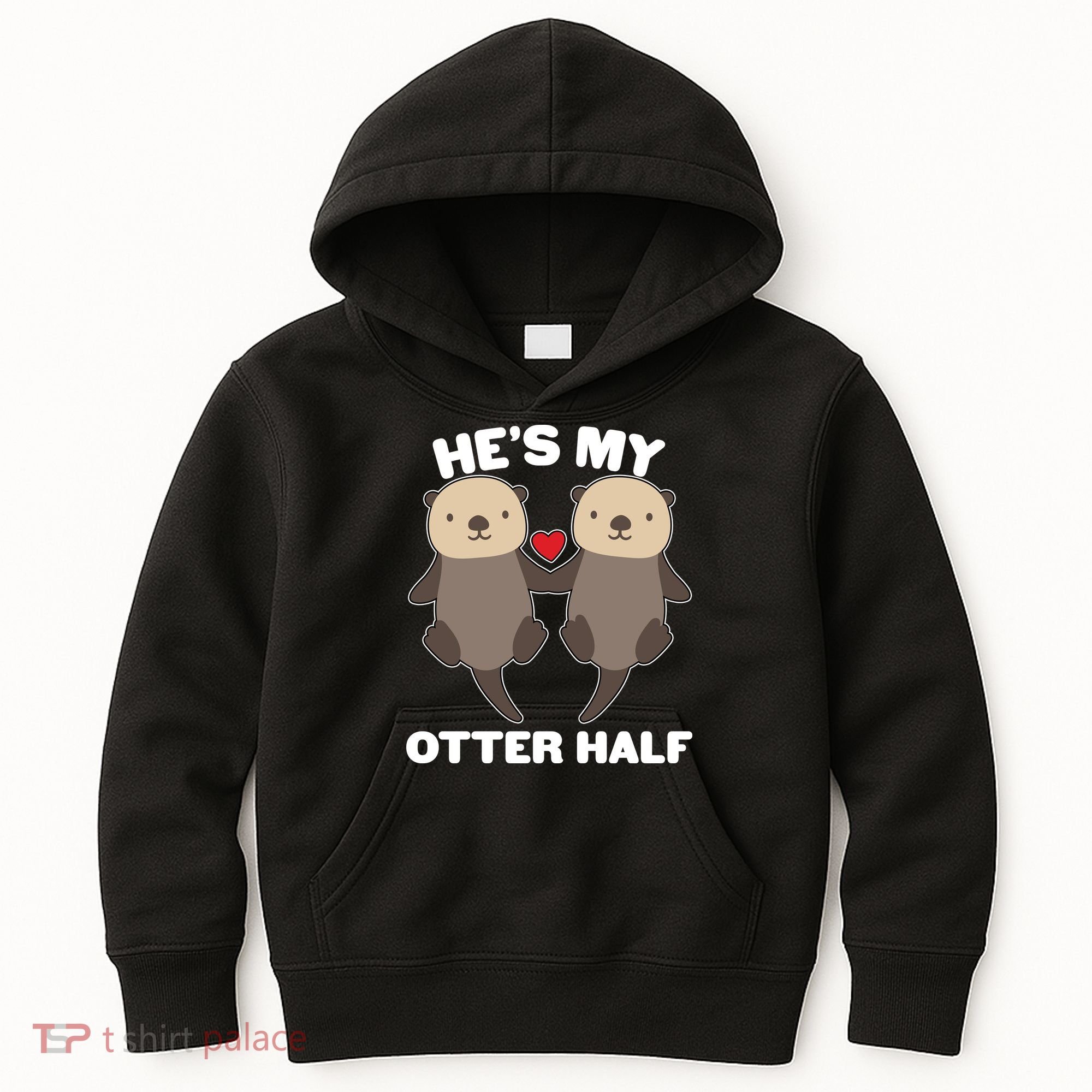 Cute He's My Otter Half Matching Couples Shirts Kids Hoodie