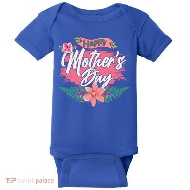 Cute Happy Mother's Day Baby Bodysuit